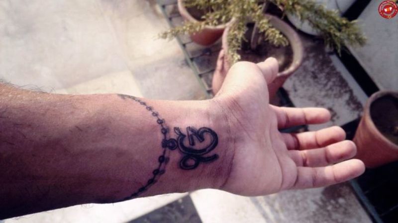 Ek Onkar Punjabi Wrist Tattoo