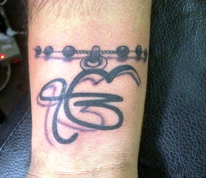 Ek Onkar Tattoo On Wrist