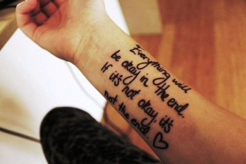 Everything Will Be Okay Tattoo On Wrist