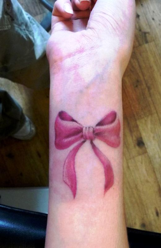 Excellent Bow Tattoo on Wrist