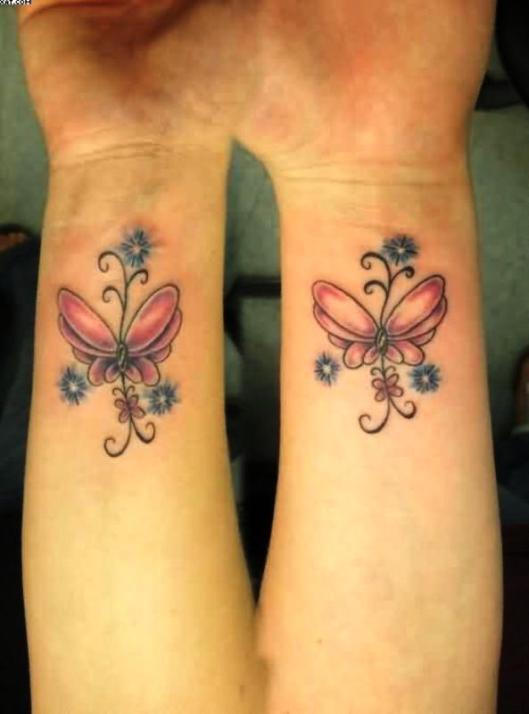 Fabulous Butterfly And Star Tattoo