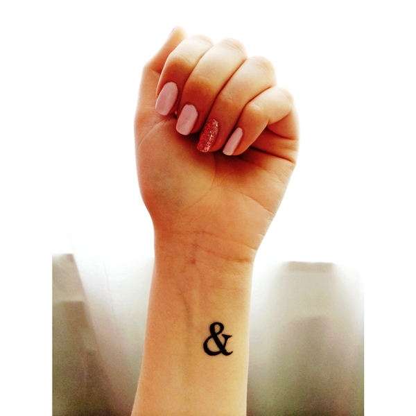Fantastic Ampersand Tattoo On Wrist