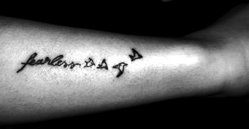 Fearless Bird Wrist Tattoo