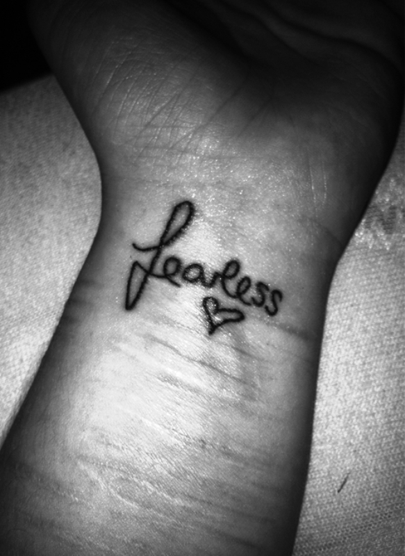 Fearless Tattoo On Wrist
