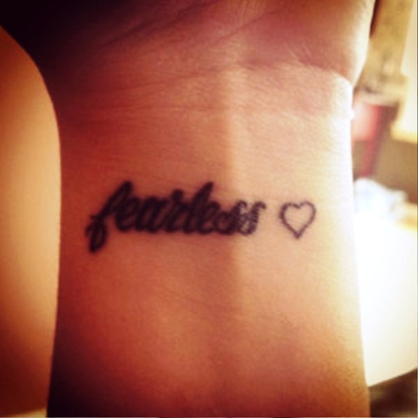 Fearless With Heart Tattoo