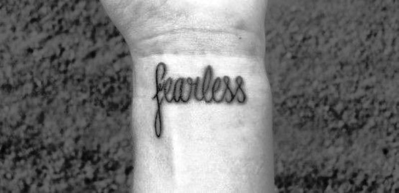 Fearless Wrist Tattoo Design