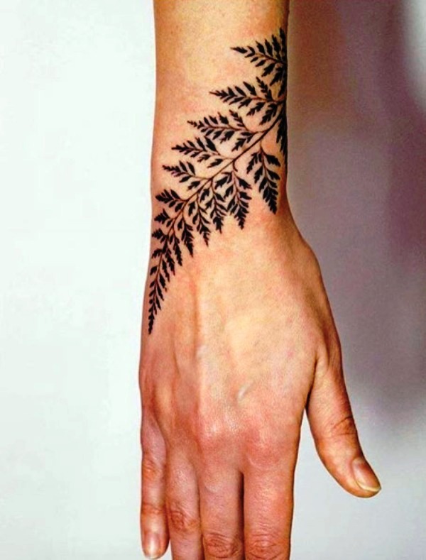 Fern Tattoo Design On Wrist