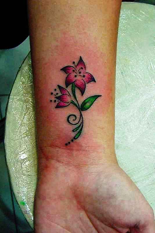 Flowers Tattoo On Wrist