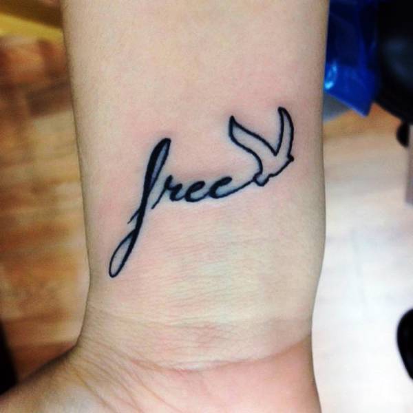 Free Flying Bird Tattoo