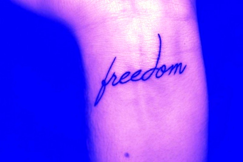 Freedom Tattoo On Wrist