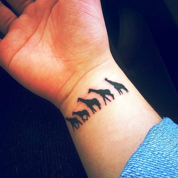 Giraffe Tattoo On Wrist