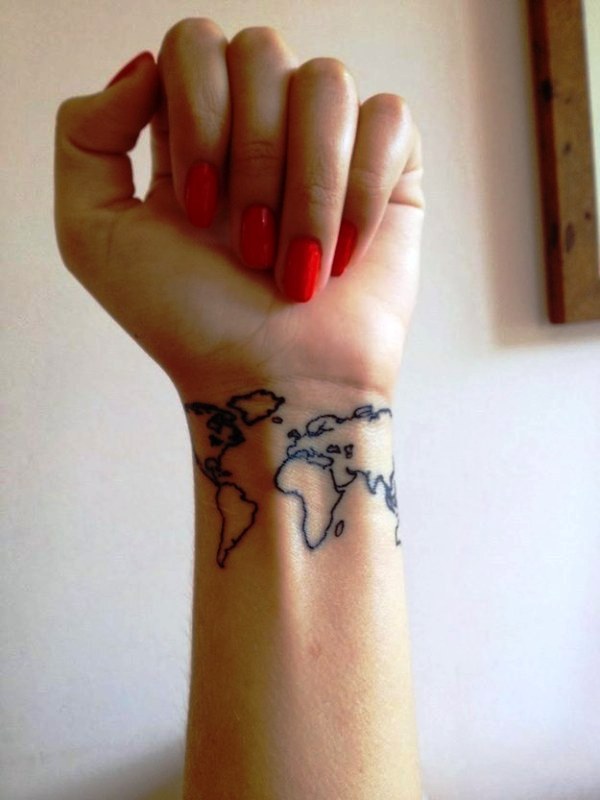 Globe Tattoo On Wrist