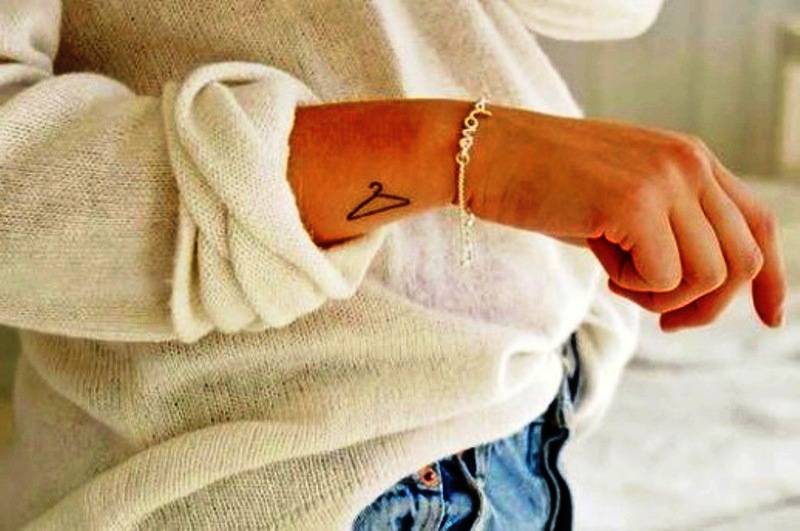 Hanger Tattoo On Wrist