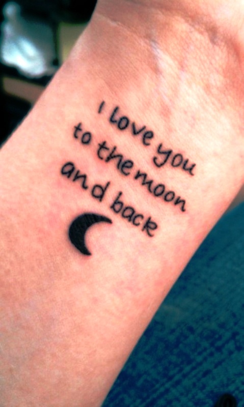 I Love You To The Moon Wrist Tattoo