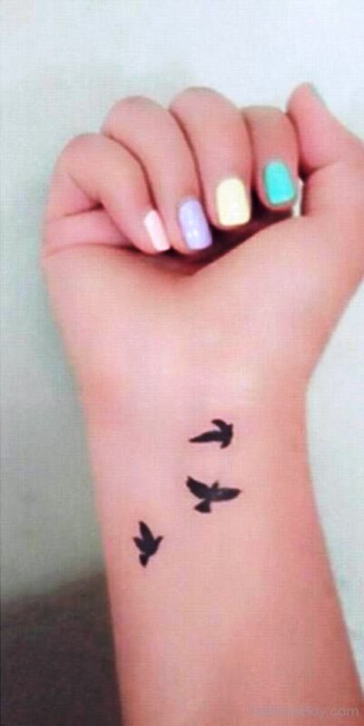 Image Of Birds Tattoo On Wrist