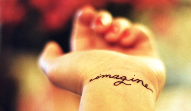 Imagine Wrist Tattoo