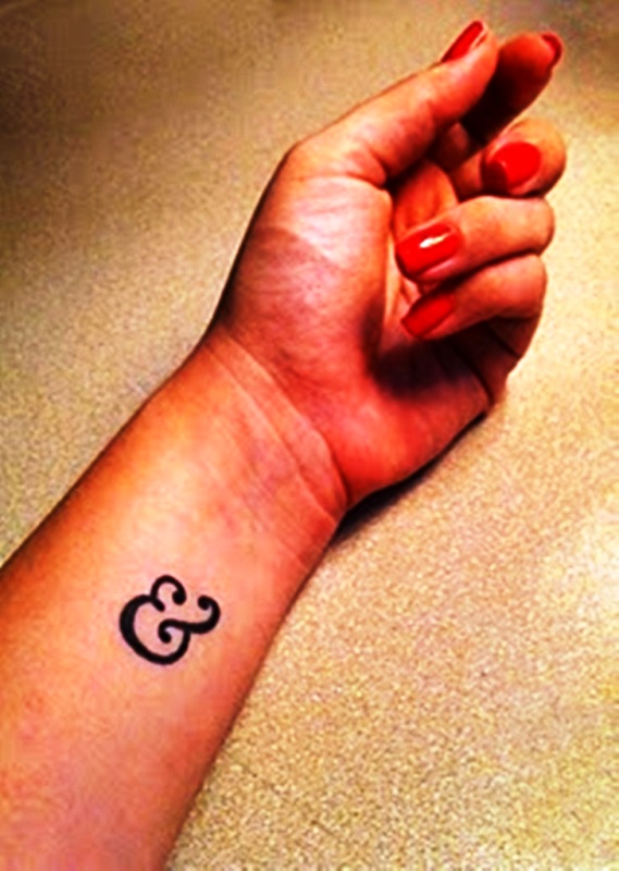 Impressive Ampersand Wrist Tattoo