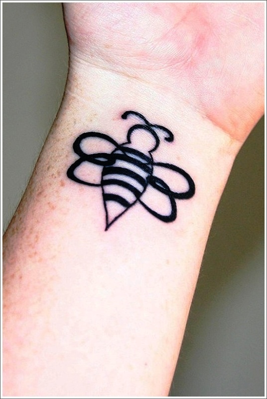 Impressive Bee Tattoo On Wrist