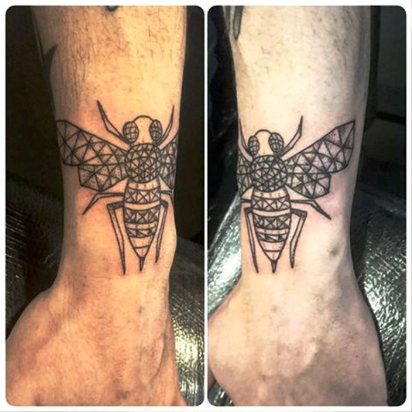 Incredible Bee Tattoo On Wrist