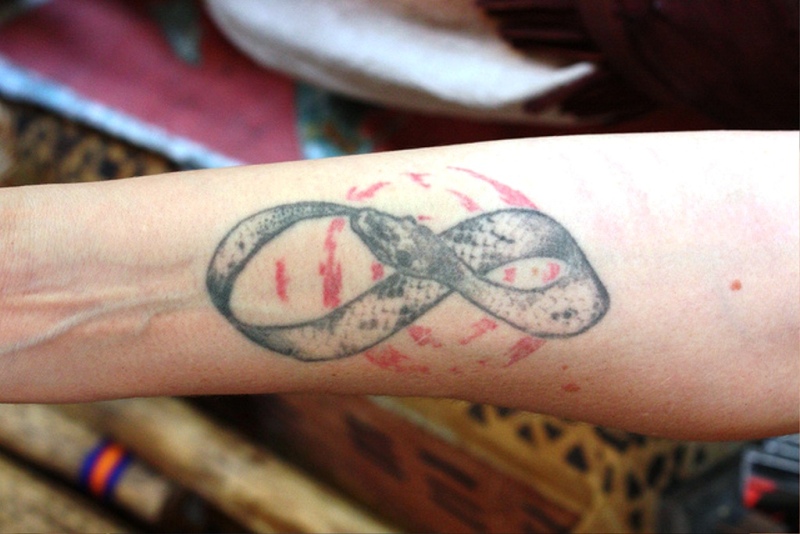 Infinity Snake Tattoo On Wrist