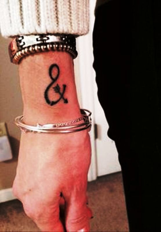 Infinity With Arrow Tattoo On Wrist