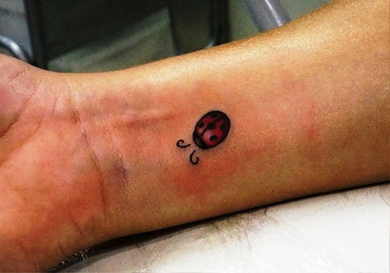 Ladybug Tattoo On Wrist