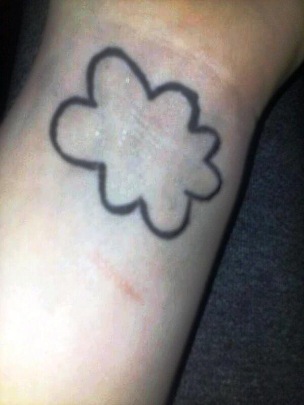 Large Cloud Tattoo On Wrist