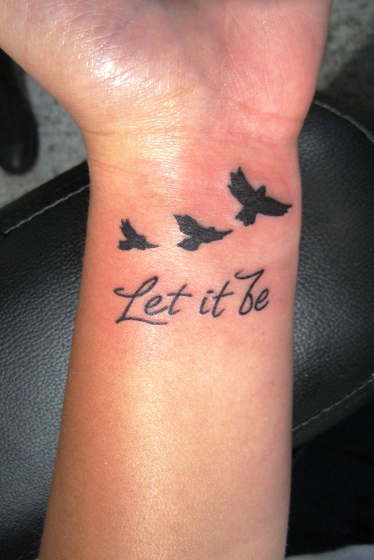 Let It Be Birds Tattoo Design