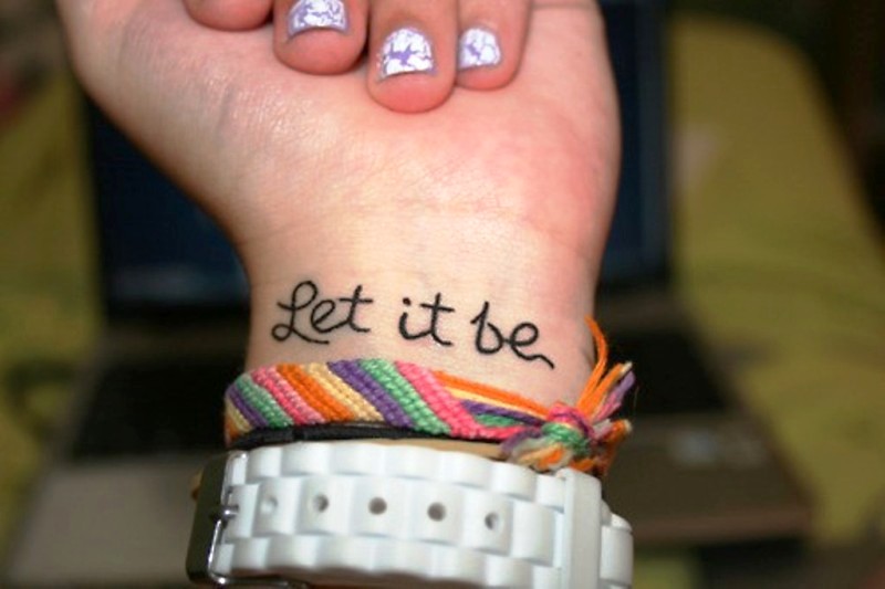Let It Be Tattoo Design