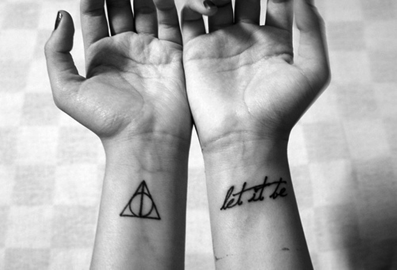 Let It Be Triangle Tattoo