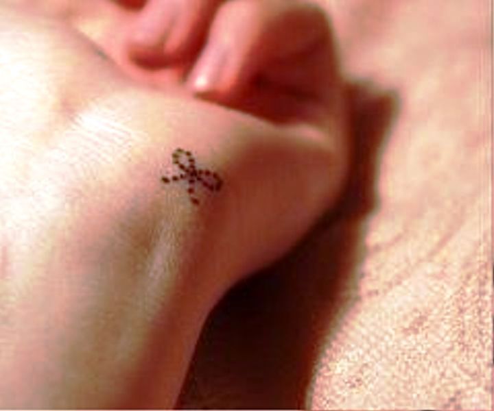 Little Bow Tattoo On Wrist
