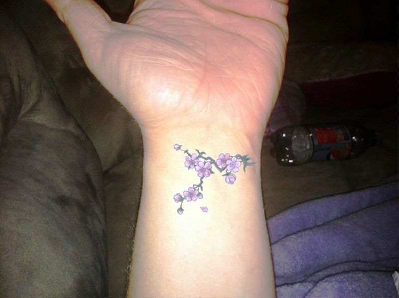 Little Flowers Tattoo On Wrist