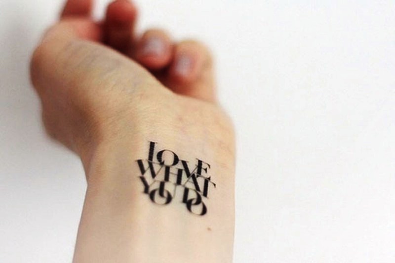 Love Quote Tattoo On Wrist