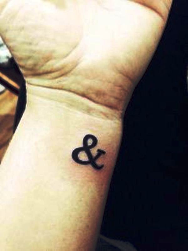 Lovely Ampersand Wrist Tattoo