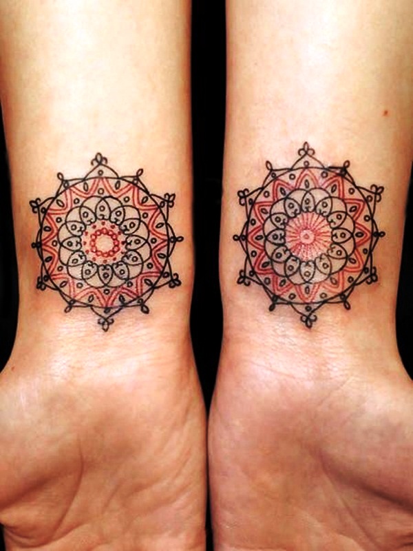 Lovely Brown Designer Tattoo