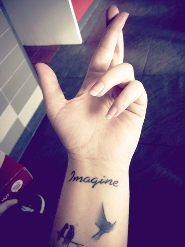 Lovely Imagine Tattoo On Wrist