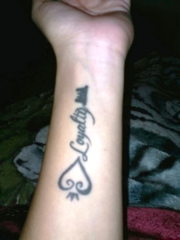 Loyalty Tattoo On Wrist