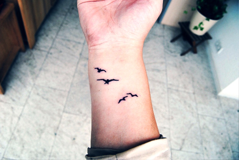 Minimalistic Birds Tattoo Design