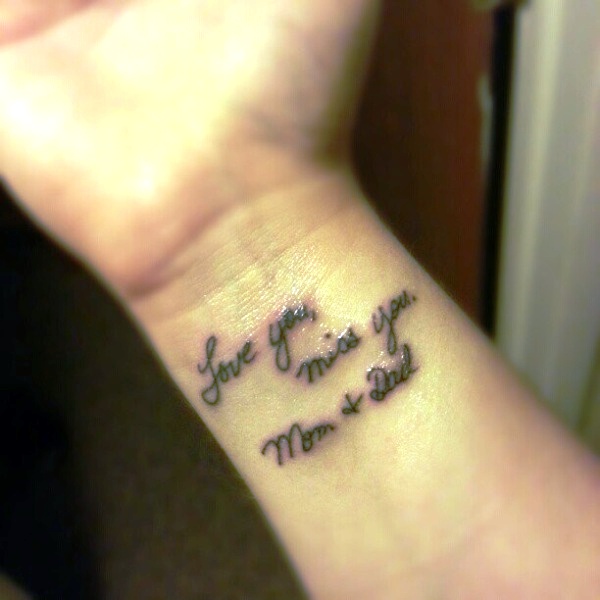 Mom And Dad Quote On Wrist