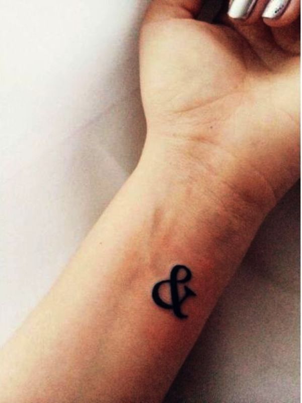Nice Ampersand Wrist Tattoo