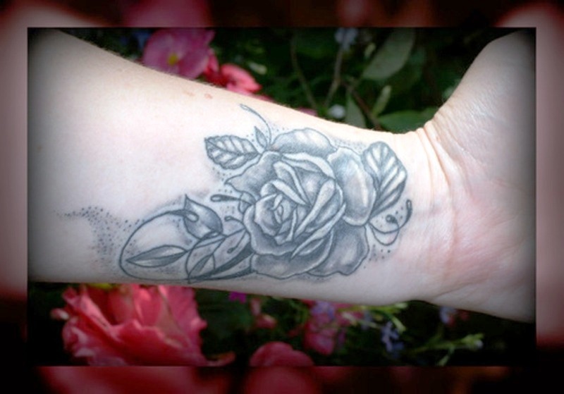 Nice Black Rose Tattoo