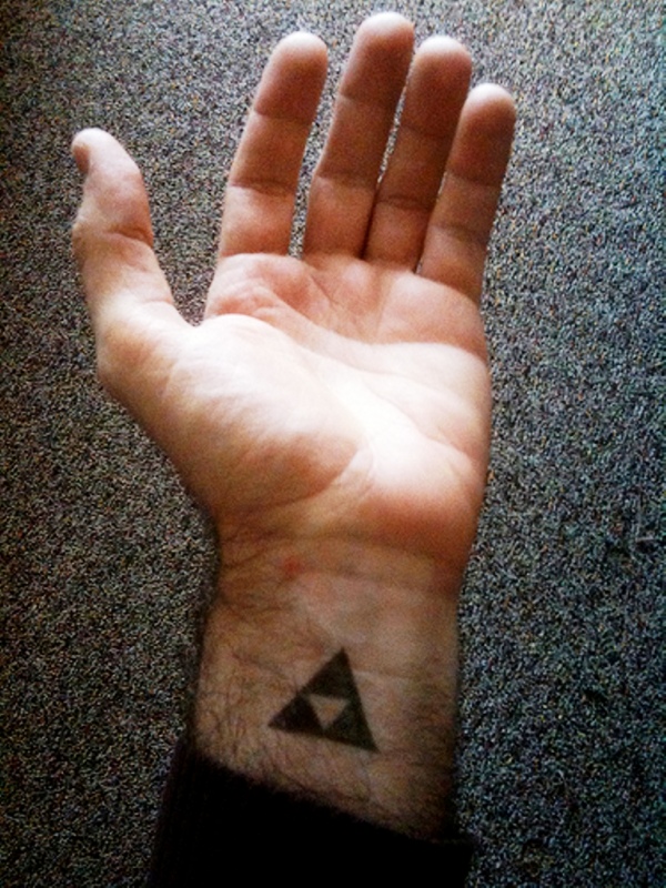 Nice Black Triangle Tattoo