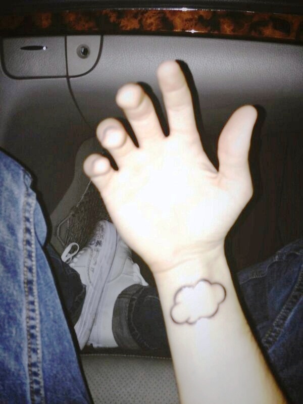 Nice Cloud Wrist Tattoo