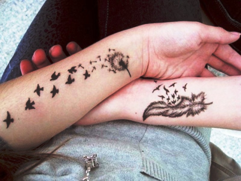 Nice Dandelion Tattoo On Wrist