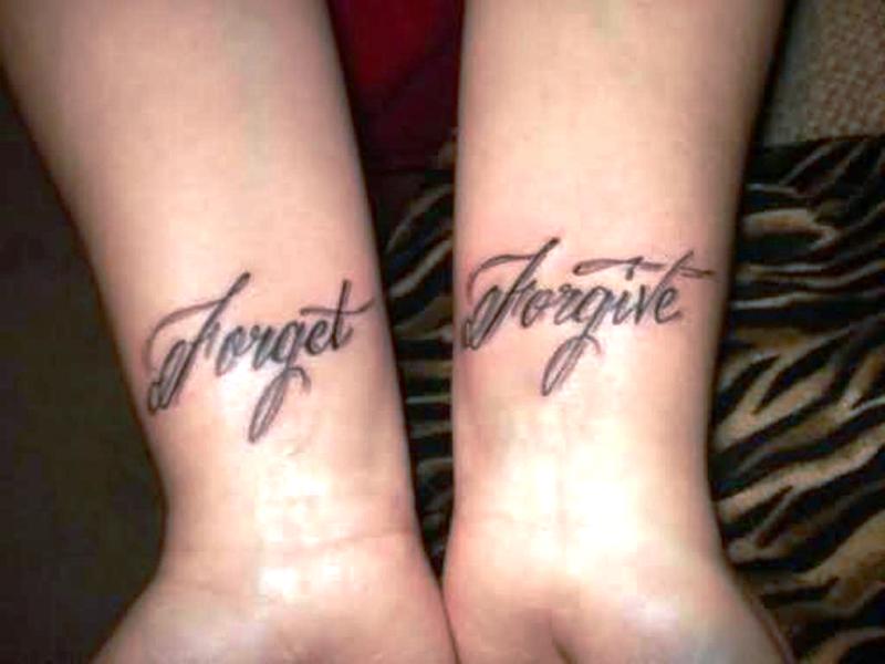 Nice Forgive Forget Wrist Tattoo