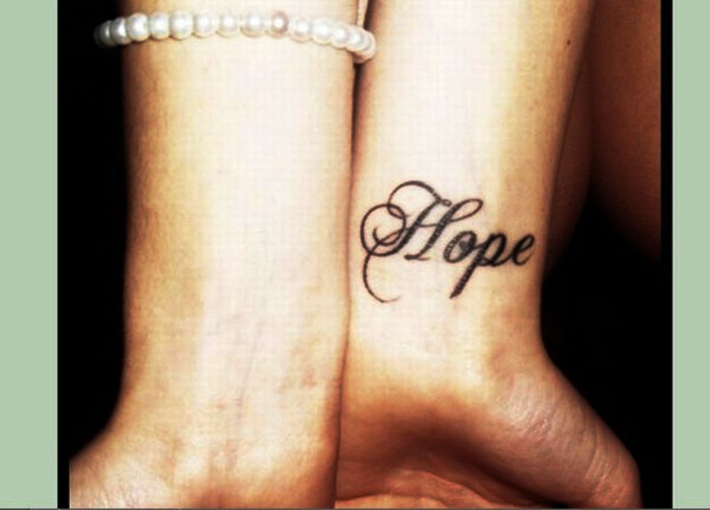 Nice Hope Tattoo On Wrist