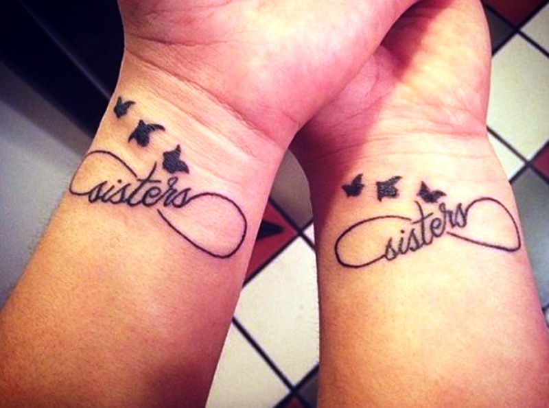 Nice Sisters Tattoo On Wrist