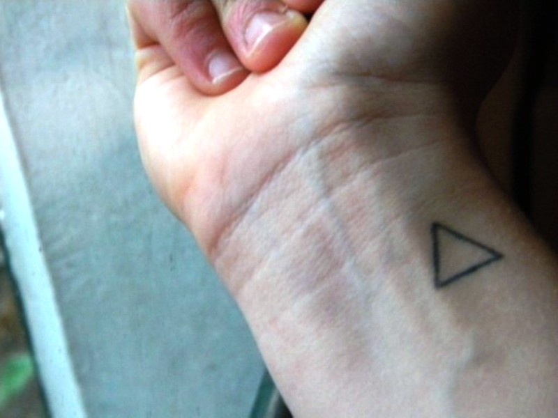 Nice Triangle Wrist Tattoo