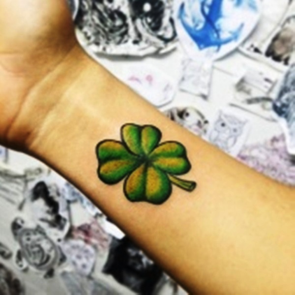 Outstanding Four Leaf Wrist Tattoo