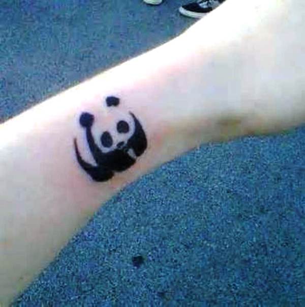 Panda Wrist Tattoo Design